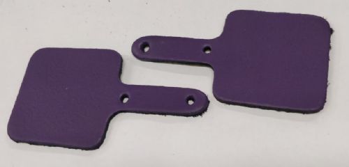 Leather Key Fob Blanks - Square - Various Colours - Qty Options (Purple, 25)